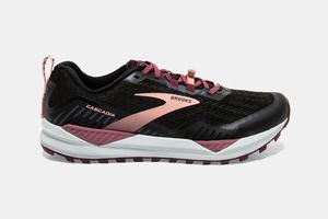 Brooks Cascadia 15 Women's Running Shoes Black / Coral | 053CMPULZ